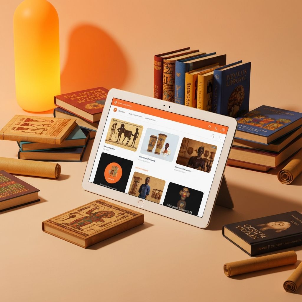 Bibliothèque numérique DONIBLON avec livres et tablette